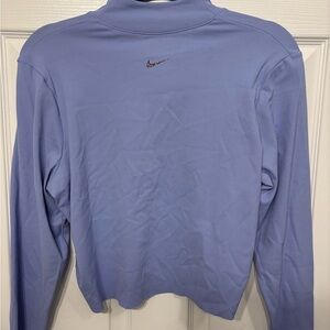 Purple Nike Yoga long-sleeved crop top